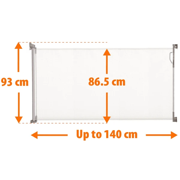 Dreambaby Dream Baby ® Intrekbare Deurbeschermer, Wit - Afbeelding 2