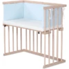 Dreamgood Co-sleeper Beuken Naturel | Matras Prime Air | Nest, Hemelsblauw Stippen Wit