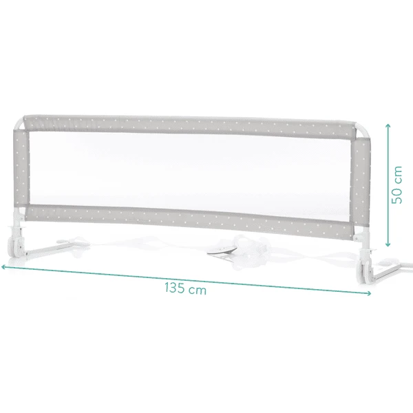 Fillikid Beddenbarrière Voor Standaard En Boxspring Bedden Stippen Grijs - Afbeelding 3