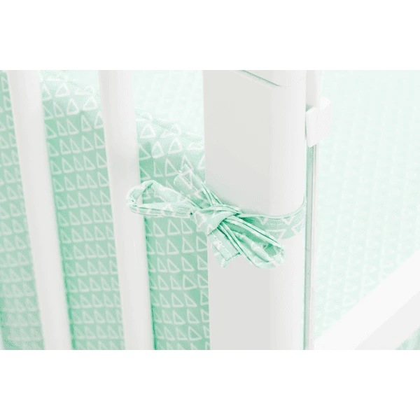 Fillikid Luxe Bedset Voor Bed Nino Mint Driehoek - Afbeelding 4
