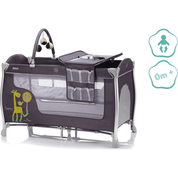 Fillikid Reisbed ALU Supreme Happy Roller Giraffe Grey - Afbeelding 2
