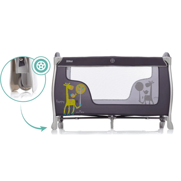 Fillikid Reisbed ALU Supreme Happy Roller Giraffe Grey - Afbeelding 5