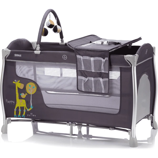 Fillikid Reisbed ALU Supreme Happy Roller Giraffe Grey