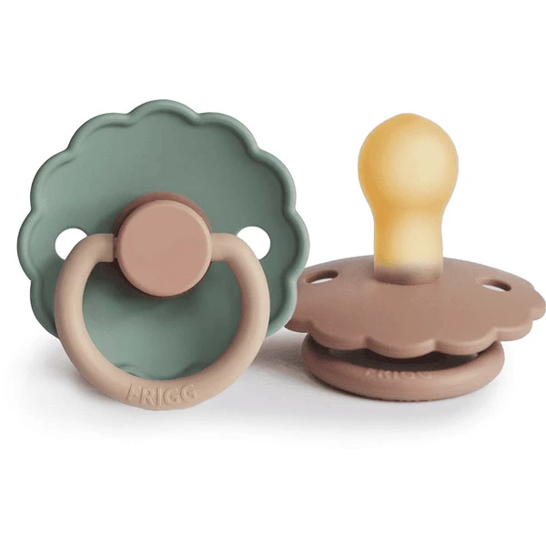 FRIGG Fopspeen Daisy Latex, Rose Gold/Willow 0-6 Maanden, 2 Stuks - Afbeelding 5