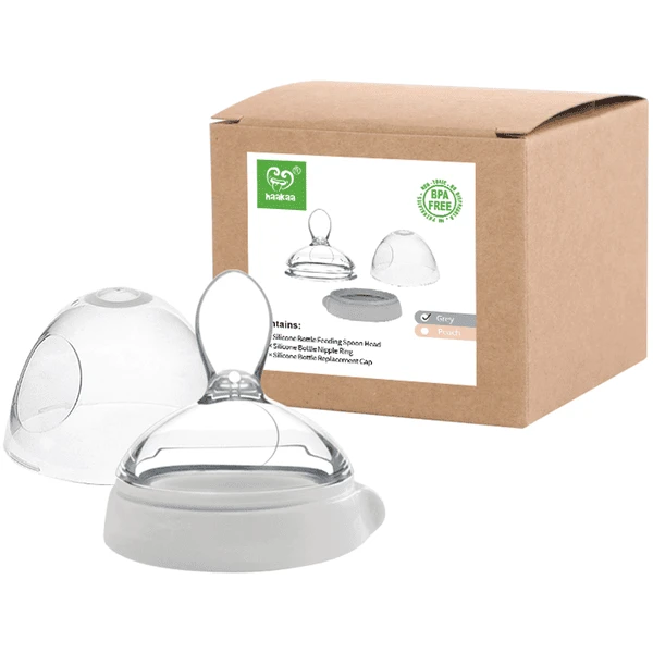 Haakaa® Drinkflesgarnituur Voedingslepelset, Grijs - Afbeelding 5