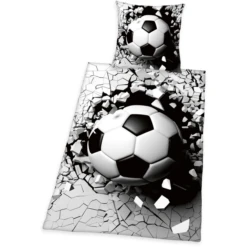 HERDING Beddengoed 3D Voetbal 135 X 200 Cm
