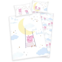 HERDING Flanellen Beddengoed Peppa Pig 100 X 135 Cm