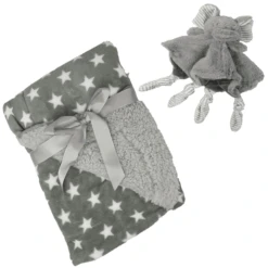 HÜTTE & CO Babydeken Met Knuffeldoekje 75 X Elephant 100 Cm