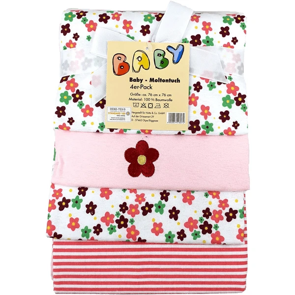 HÜTTE & CO Molleton Sjaals 4 Pakjes Bloemen - Afbeelding 3