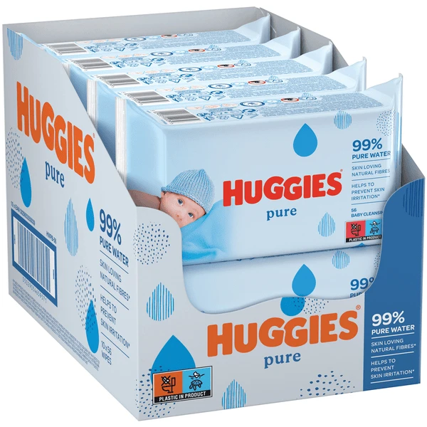 Huggies Zuivere Vochtige Babydoekjes 10 X 56 Doekjes