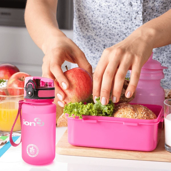 Ion 8 Lekvrije Kinderdrinkfles 350 Ml Roze - Afbeelding 2