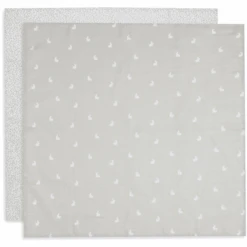Jollein 2 Pack Burp Cloth Hydrophill 70x70 Cm Gestippeld Rabbit Nougat