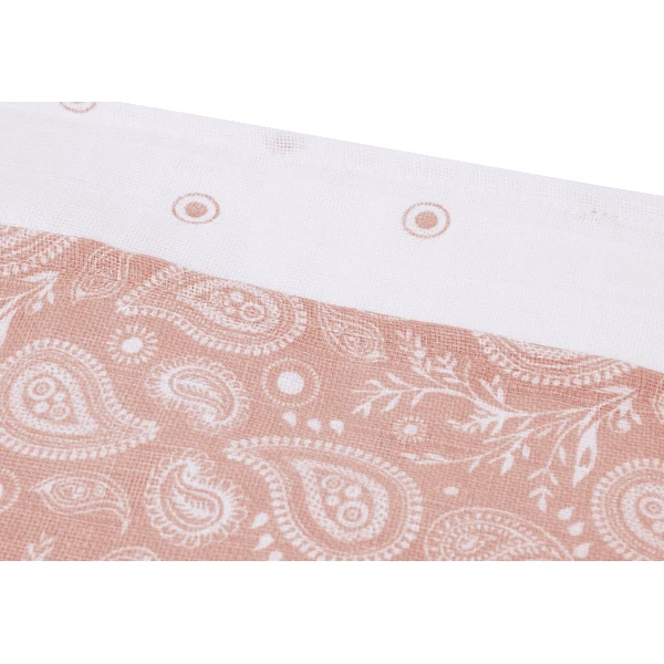 Jollein 2 Pack Burp Cloth Hydrophill 70x70cm Paisley Halo Rosewood - Afbeelding 4