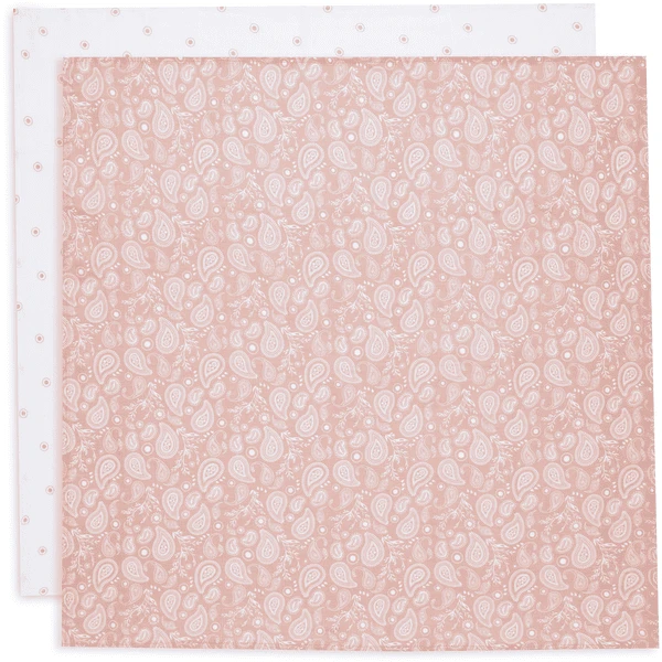 Jollein 2 Pack Burp Cloth Hydrophill 70x70cm Paisley Halo Rosewood