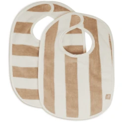Jollein 2 Pack Slab Stripe Terry Biscuit
