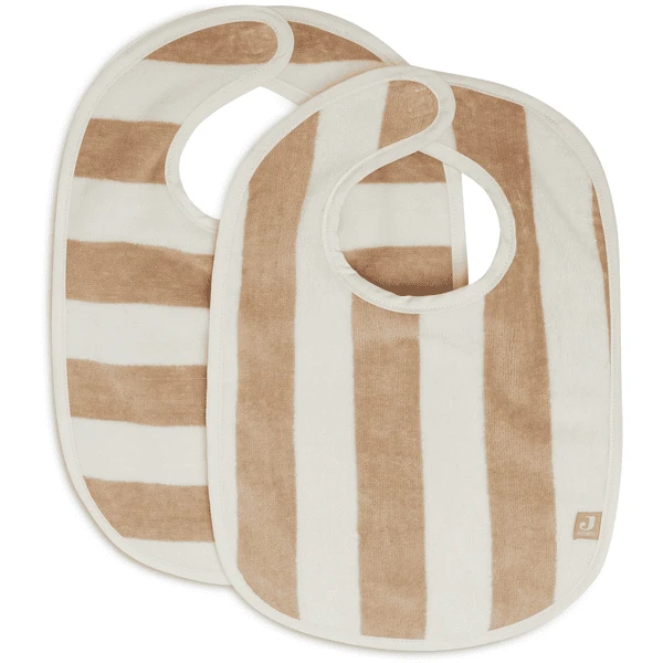 Jollein 2 Pack Slab Stripe Terry Biscuit