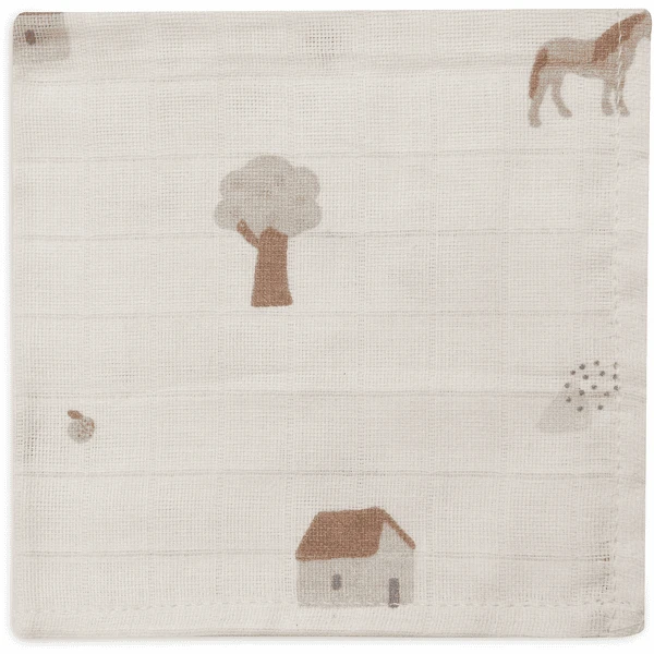 Jollein Burp Cloth Muslin 3-Pack Boerderij - Afbeelding 4