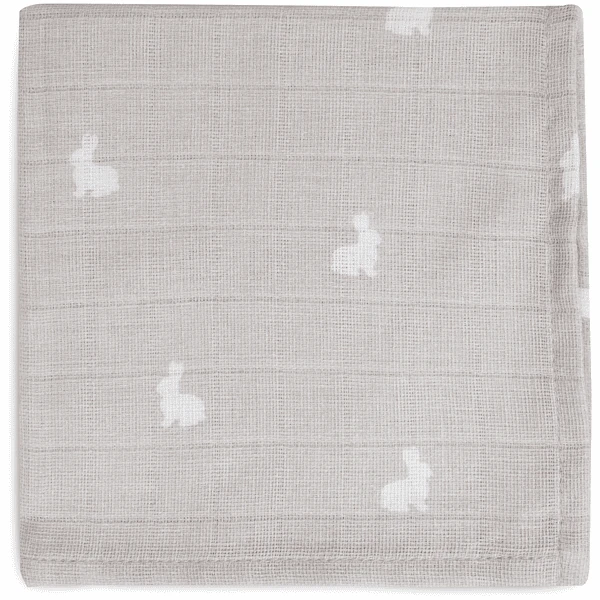 Jollein Burp Doekje Mousseline 2-pack Rabbit Nougat - Afbeelding 3