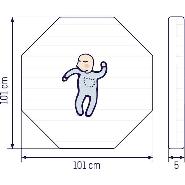 JULIUS ZÖLLNER Boxmatras Activity 8-hoekig 101 X 101 Cm - Afbeelding 5