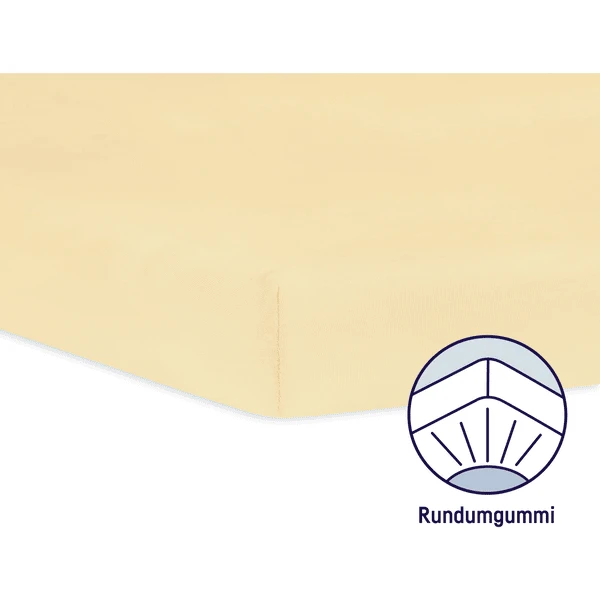 JULIUS ZÖLLNER Hoeslaken Jersey Voor Wieg Vanille - Afbeelding 2