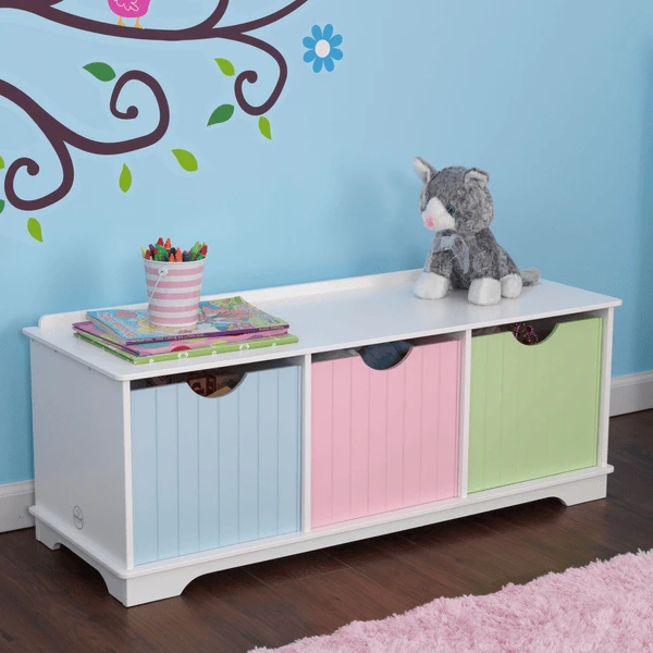 KidKraft® Nantucket Opbergbank - Pastel - Afbeelding 3