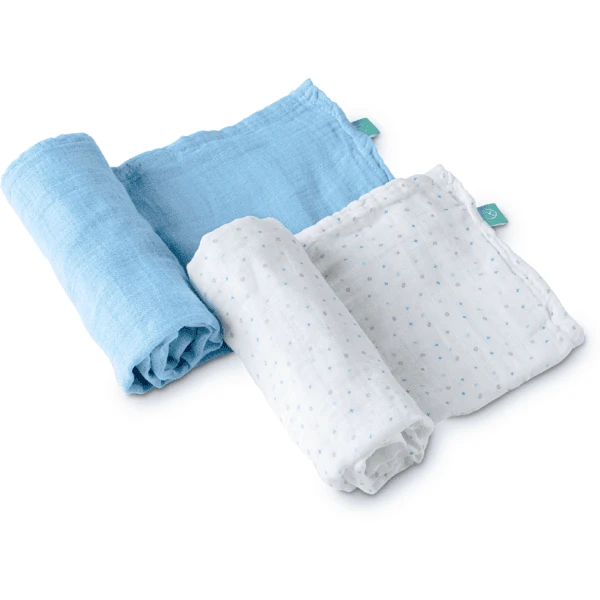 KOALA BABY CARE ® Gaasluier Soft Touch 120 X 120 Cm 2-pack - Blauw - Afbeelding 5