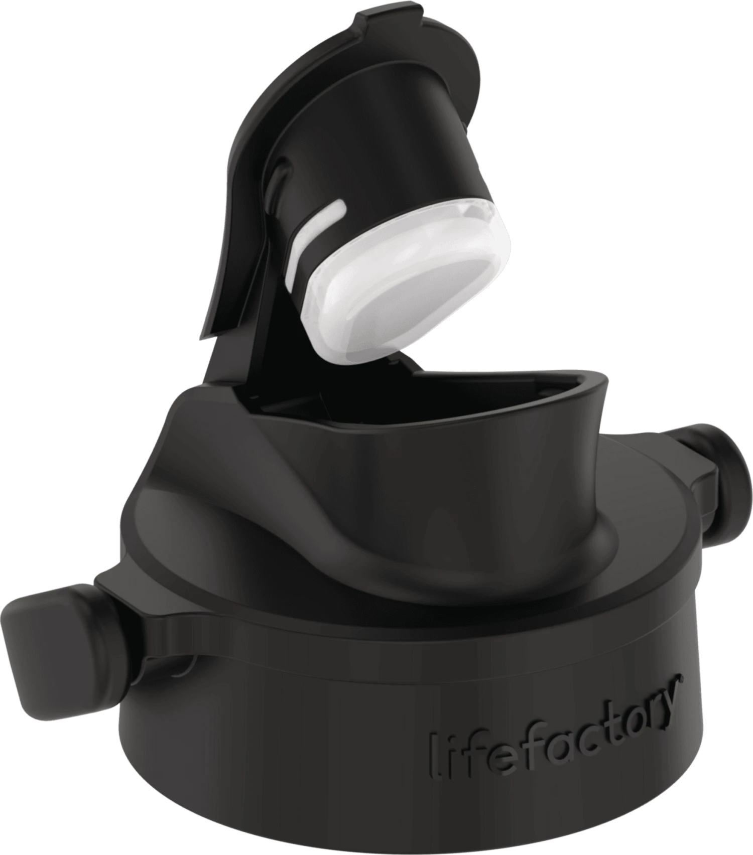 LIFE FACTORY Active Flip Cap (350ml, 475ml En 650ml) Onyx - Afbeelding 2