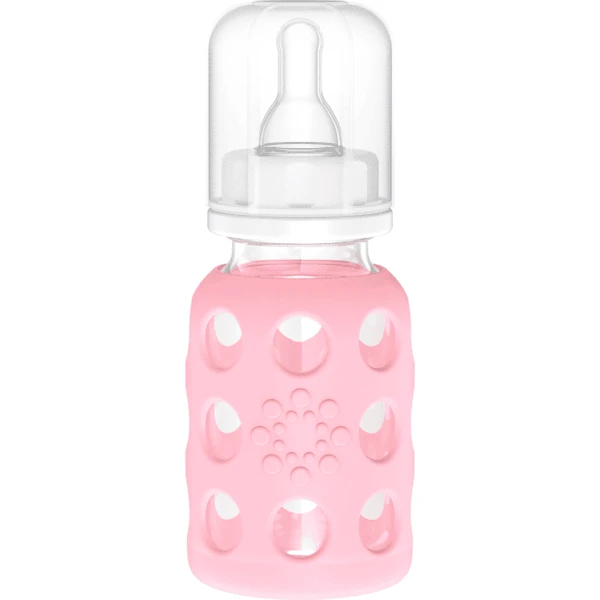 LIFEFACTORY Glazen Babyfles "pink" 120ml - Afbeelding 3
