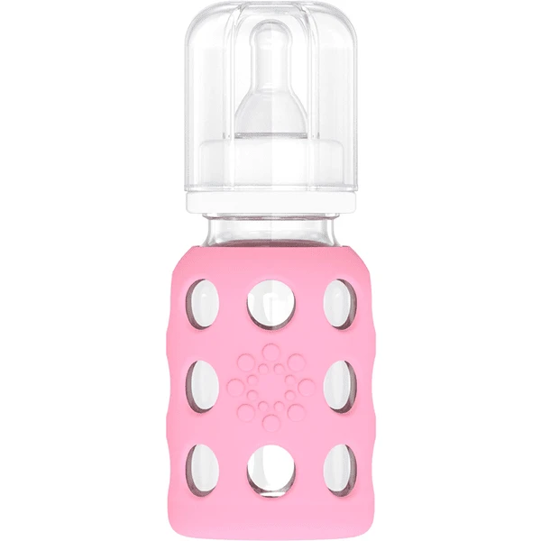 LIFEFACTORY Glazen Babyfles "pink" 120ml - Afbeelding 5