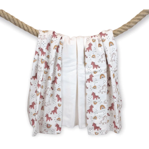 LITTLE Molleton Doekjes 3-Pack Regenboog White - Afbeelding 2