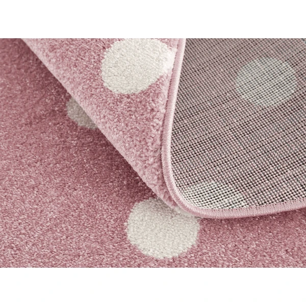 LIVONE Kinderdeken Kinderen Houden Van Tapijten CIRCLE Roze/wit 160 Cm Rond - Afbeelding 3