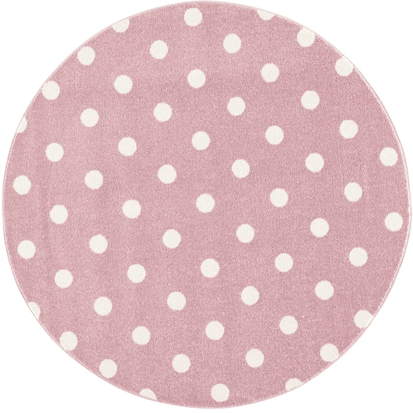 LIVONE Kinderdeken Kinderen Houden Van Tapijten CIRCLE Roze/wit 160 Cm Rond - Afbeelding 5