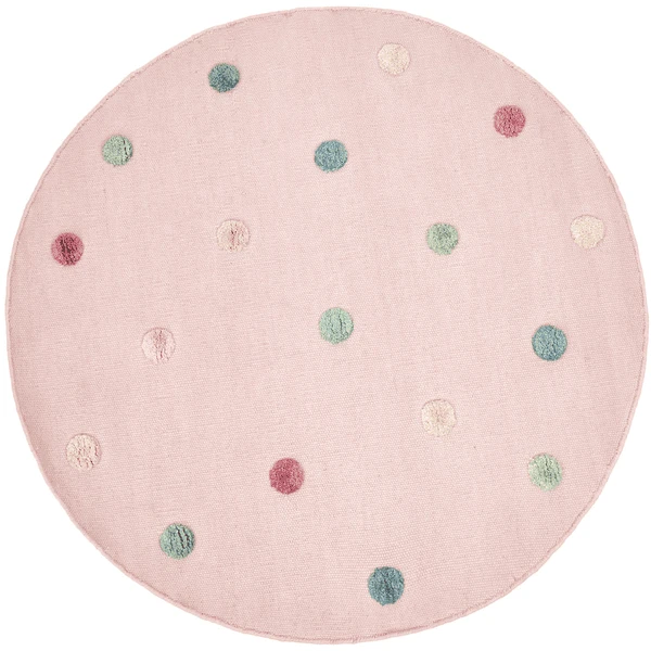 LIVONE Kindertapijt COLOR MOON Roze/multi 130 Cm Rond - Afbeelding 3