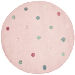 LIVONE Kindertapijt COLOR MOON Roze/multi 130 Cm Rond