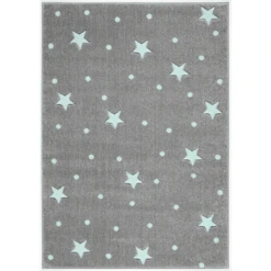 LIVONE Tapijt Kids Love Rugs Heaven Zilvergrijs/mint 100 X 150 Cm