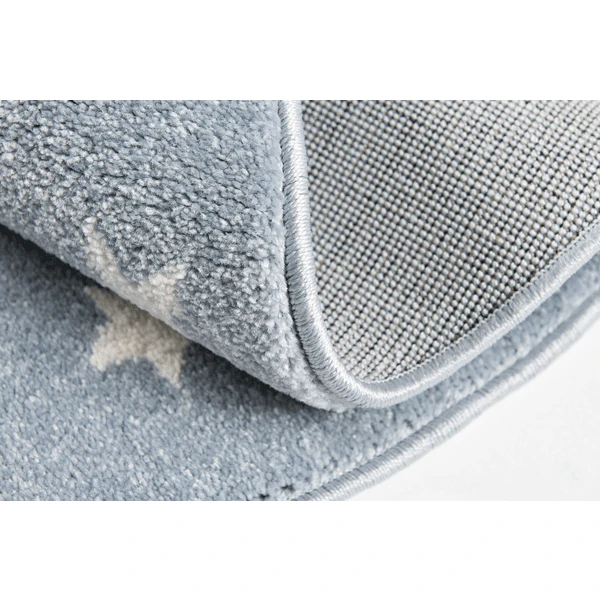 LIVONE Tapijt Kids Love Rugs Smiley Cloud Rond Blauw/wit 160 Cm - Afbeelding 3