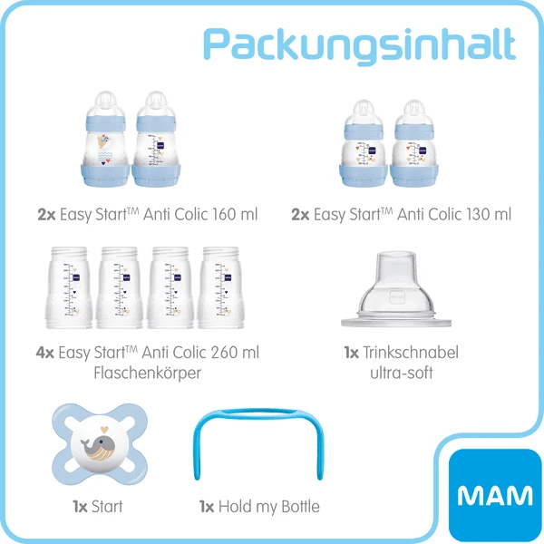 MAM Easy Start Anti-Colic Flessenset, Walvis - Afbeelding 2