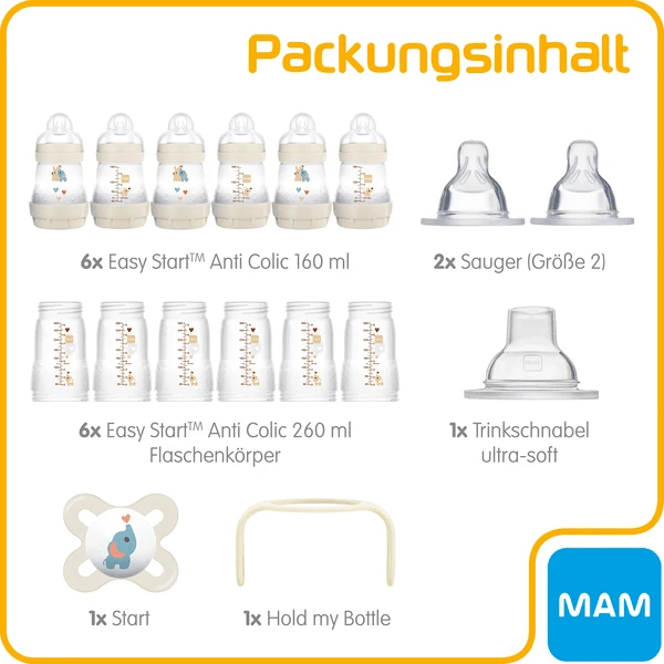 MAM Easy Start Anti-Colic XXL Flessenset, Olifant - Afbeelding 2