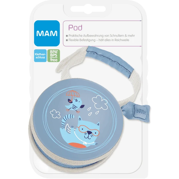 MAM Fopspeenzakje In Blauw, Motief: Kat - Afbeelding 4