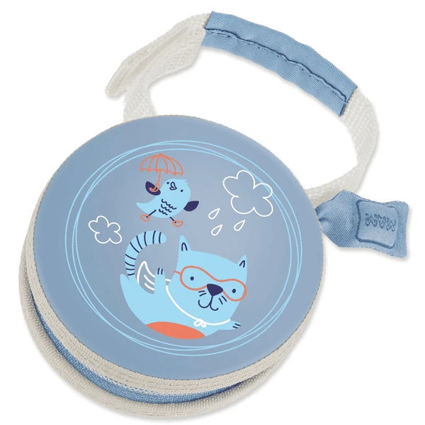 MAM Fopspeenzakje In Blauw, Motief: Kat
