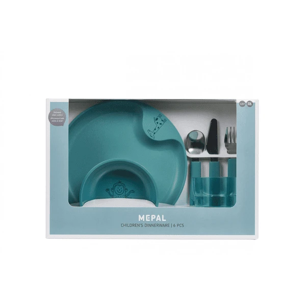 MEPAL Kinderservies Set Mio 6 Stuks - Diep Turquoise - Afbeelding 3