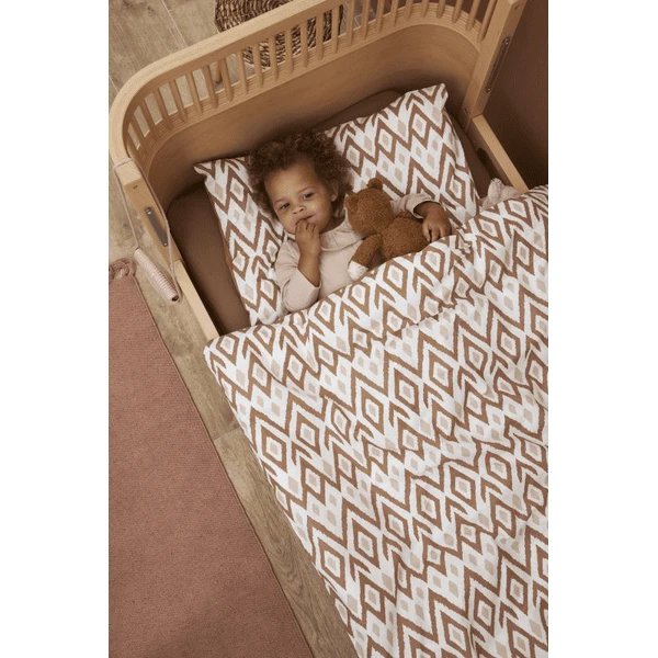 Meyco Beddengoed 120 X 150 Cm Ikat Sand / Uni Toffee - Afbeelding 2