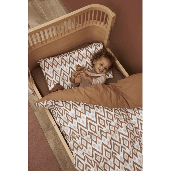 Meyco Beddengoed 120 X 150 Cm Ikat Sand / Uni Toffee - Afbeelding 4