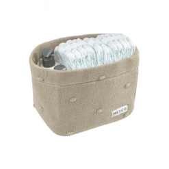 MEYCO Luiertafelmand Kleine Knopen Sand