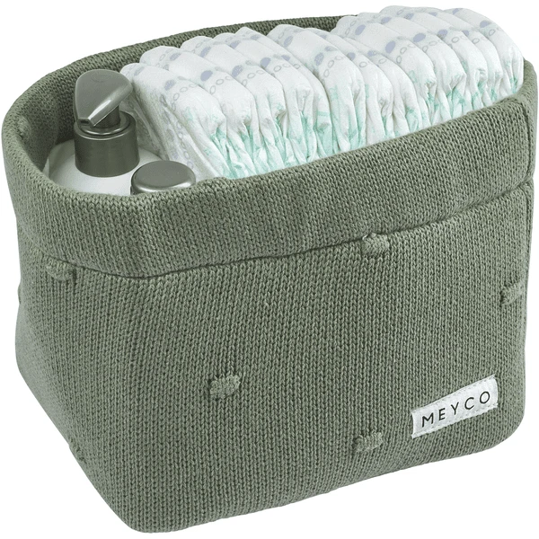 MEYCO Luiertafelmand Medium Knopen Forest Green - Afbeelding 2