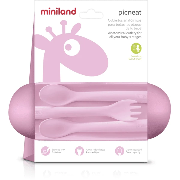 Miniland Picneat Bestekset Pink - Afbeelding 3