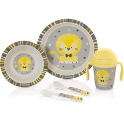 Miniland Servies Set Naturmeal Leo