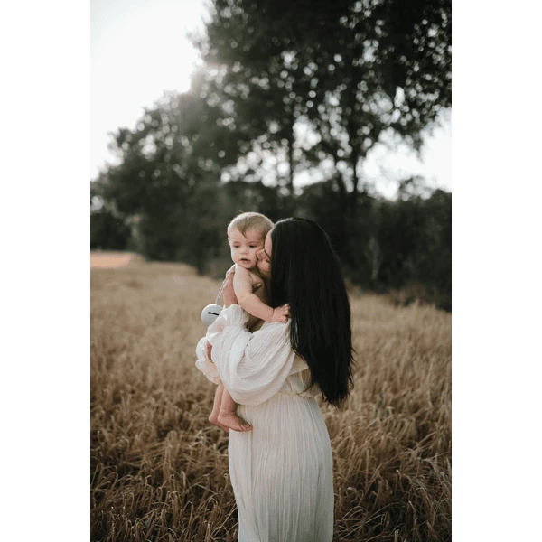 Mushie Dummy Houder, Powder Blauw - Afbeelding 2