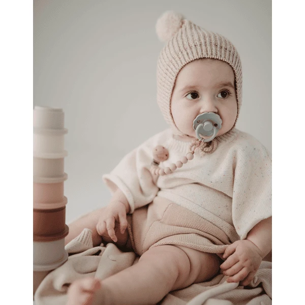 Mushie Dummy Ketting Halo, Blush - Afbeelding 2