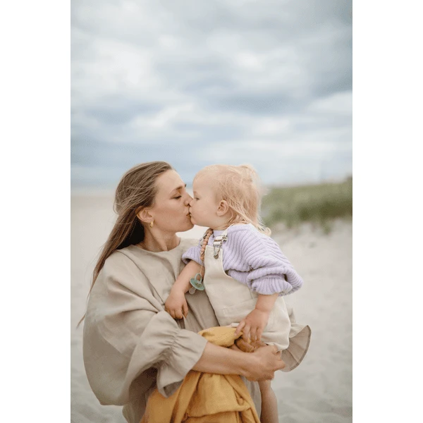 Mushie Dummy Ketting Halo, Blush - Afbeelding 3